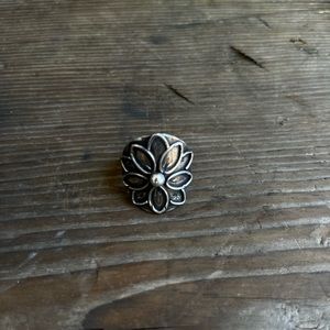 Handmade sterling silver, hammered band